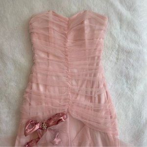 Vintage?Y2k Jessica Mcclintock Balletcore Pink Mesh Prom Dress